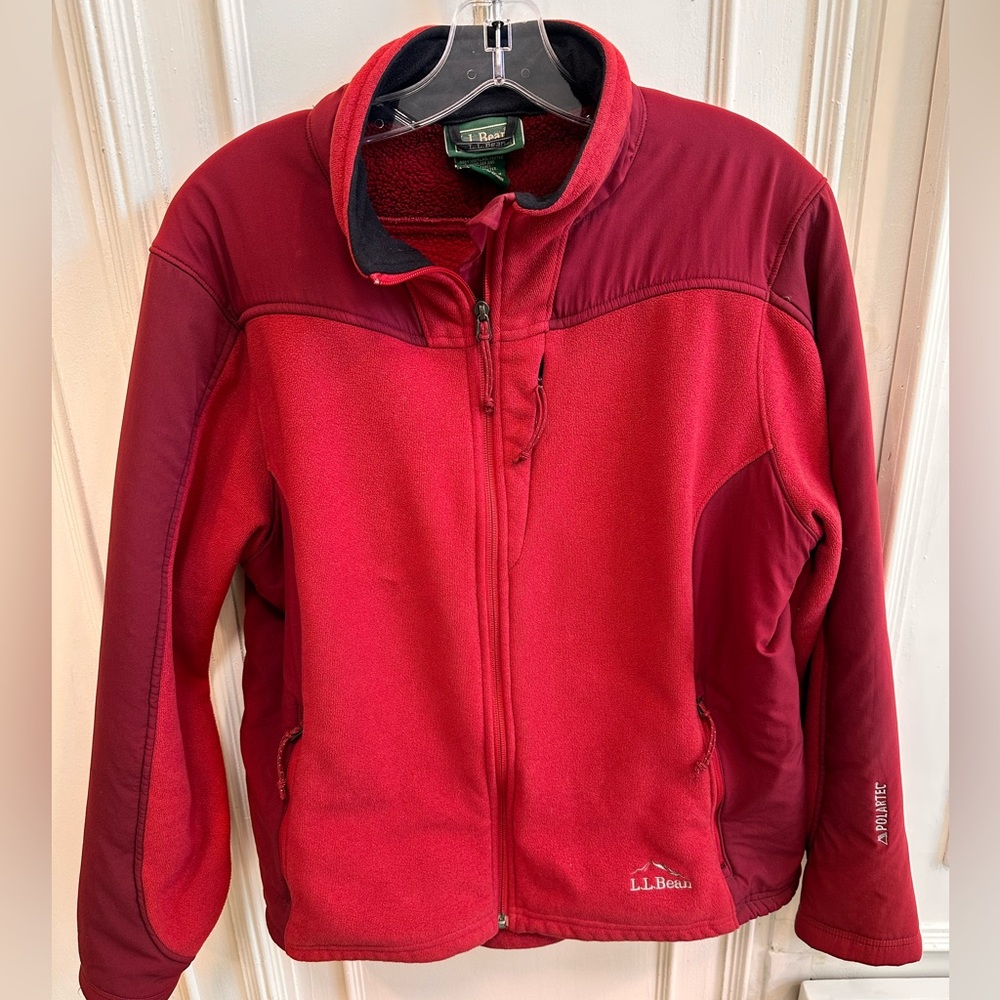 Vintage L.L. Bean Red Full-Zip Fleece Jacket